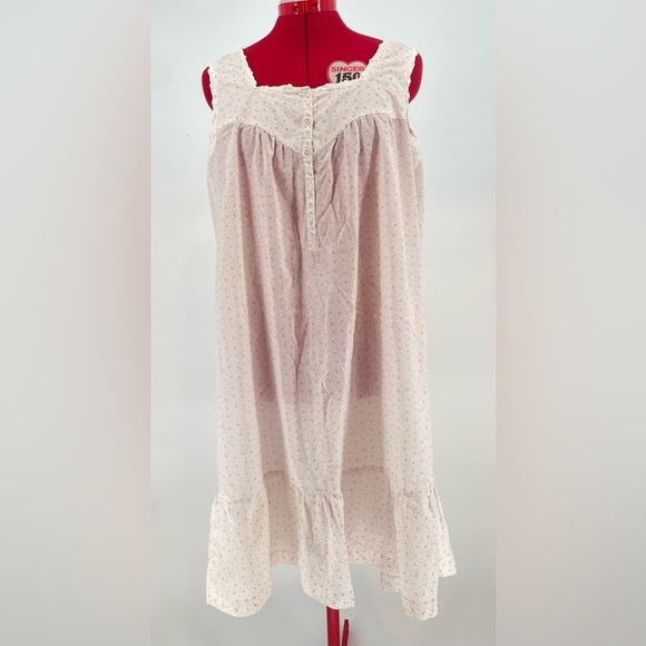 Cottagecore Dainty Rose Floral Babydoll Nightgown With Ruffle Hem - Picture 6 of 12